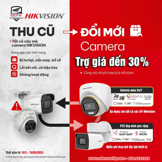 Thu cũ đổi mới hệ thống camera an ninh CCTV dành riêng cho khách hàng thành viên SalaCCTV