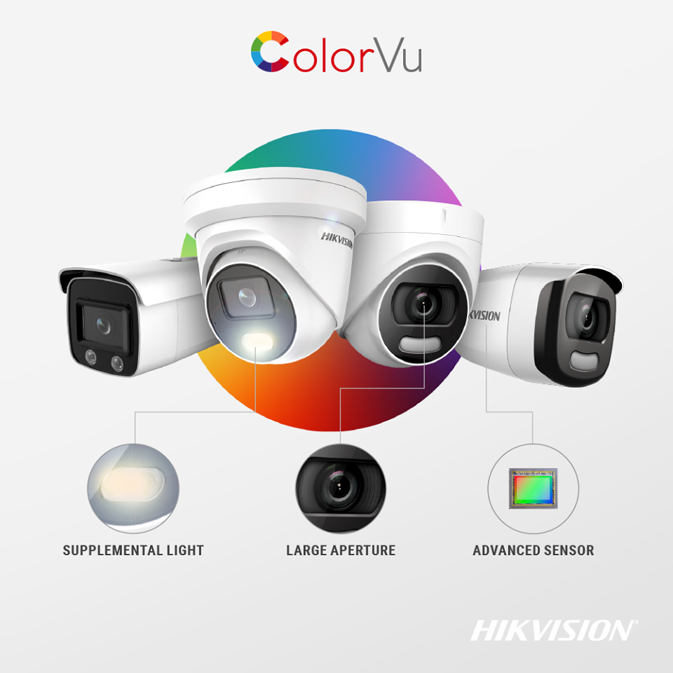 Trọn bộ 8 Camera, Đầu ghi hình TVI HIKVISION 2MP Colorvu 24/7
